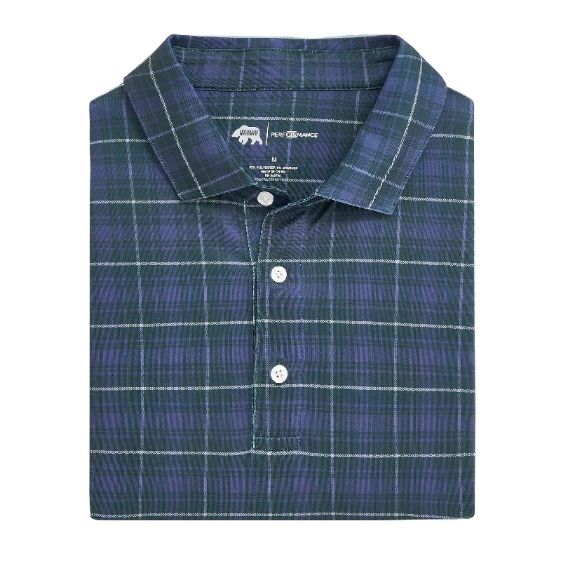 Men's Premium Quality T-Shirt -Dutton Plaid Printed Performance Polo