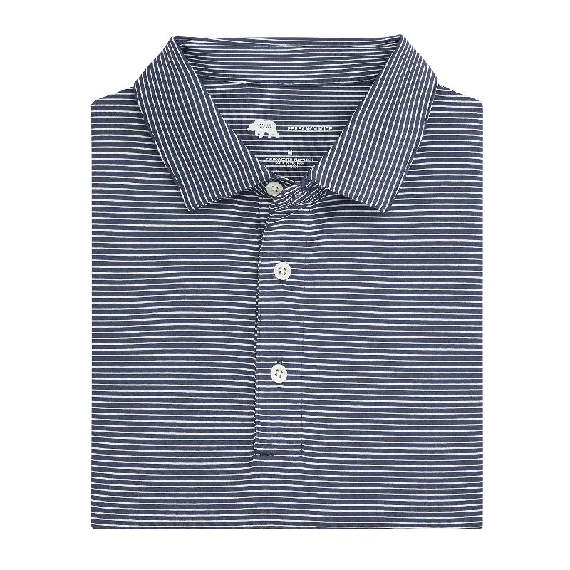 Men's Fashion Forward T-Shirt -Birdie Stripe Performance Polo