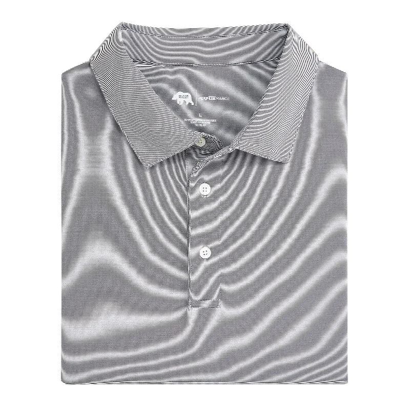 Men's Everyday Wear T-Shirt -Hairline Stripe Performance Polo - Nine Iron