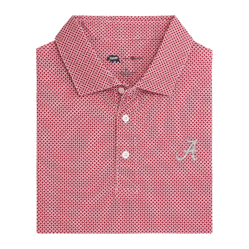 Men's classic polo shirt-Alabama Scope Printed Performance Polo - Crimson