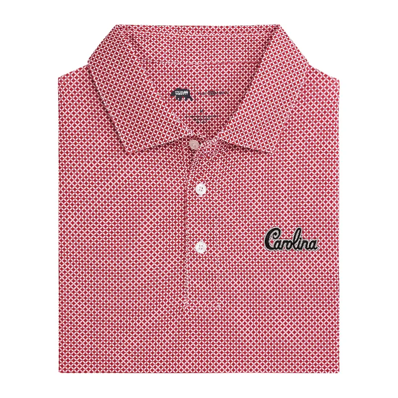 Men's performance polo shirt-South Carolina Scope Printed Performance Polo - Crimson