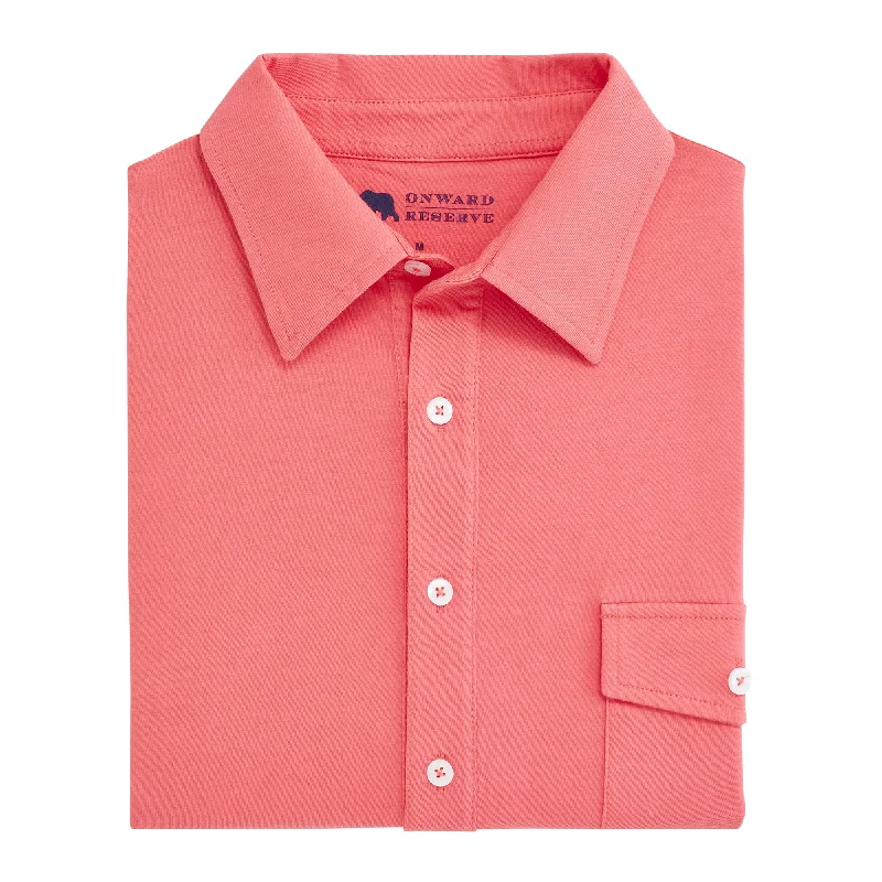 Men's Budget T-Shirt -Old School Polo - Magnolia