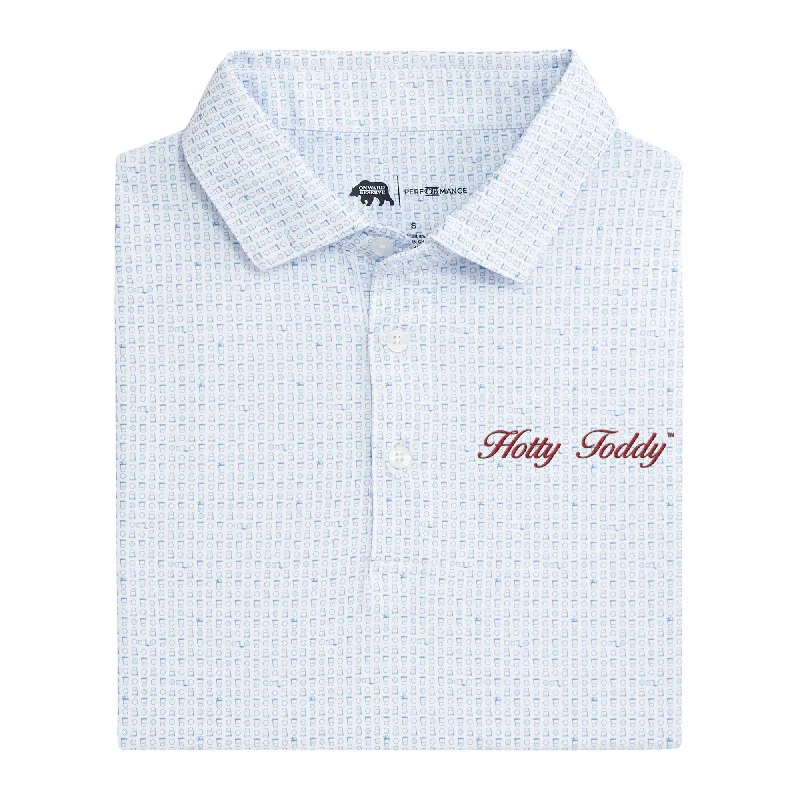 Men's sporty polo shirt-Hotty Toddy Vintage Script Tailgate Games Printed Performance Polo - Open Air