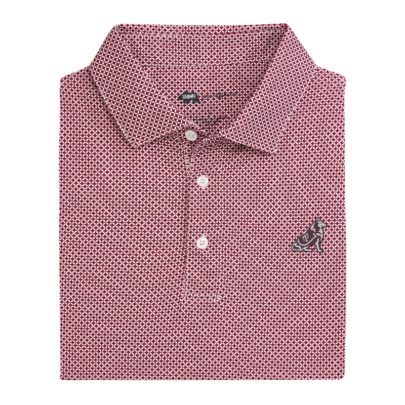 Men's relaxed fit polo shirt-Texas A&M Scope Printed Performance Polo - Maroon