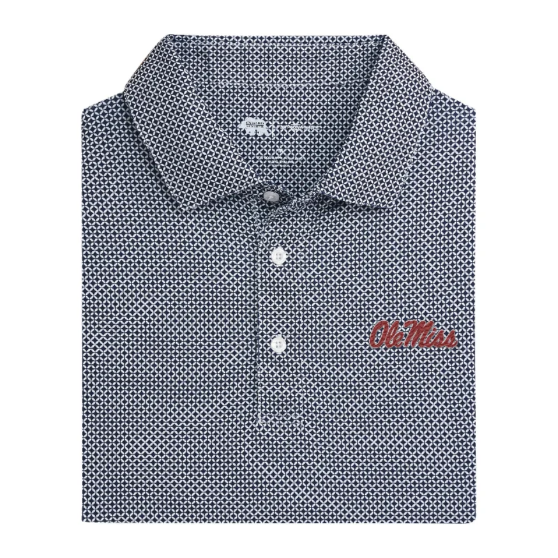 Men's basic polo shirt-Ole Miss Scope Printed Performance Polo - Naval Academy