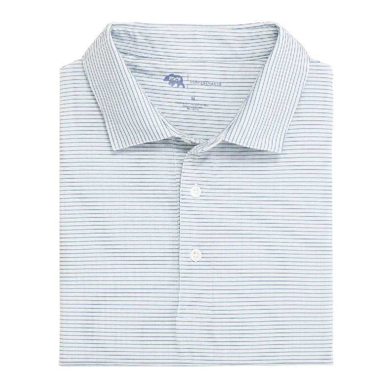 Men's Graphic Cotton T-Shirt -Birdie Stripe Performance Polo