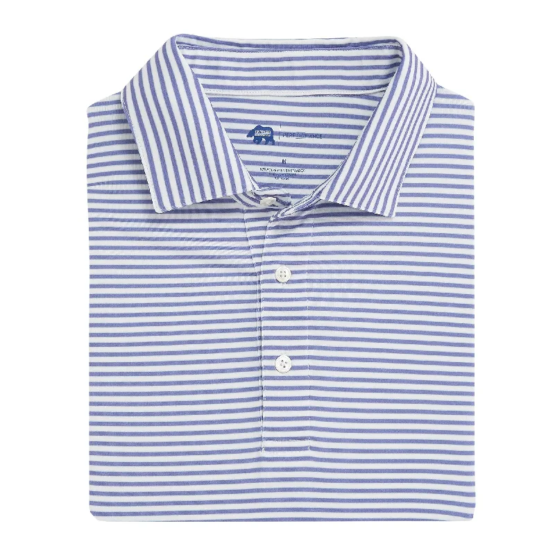 Men's Lightweight T-Shirt For Running -Mulligan Stripe Performance Polo