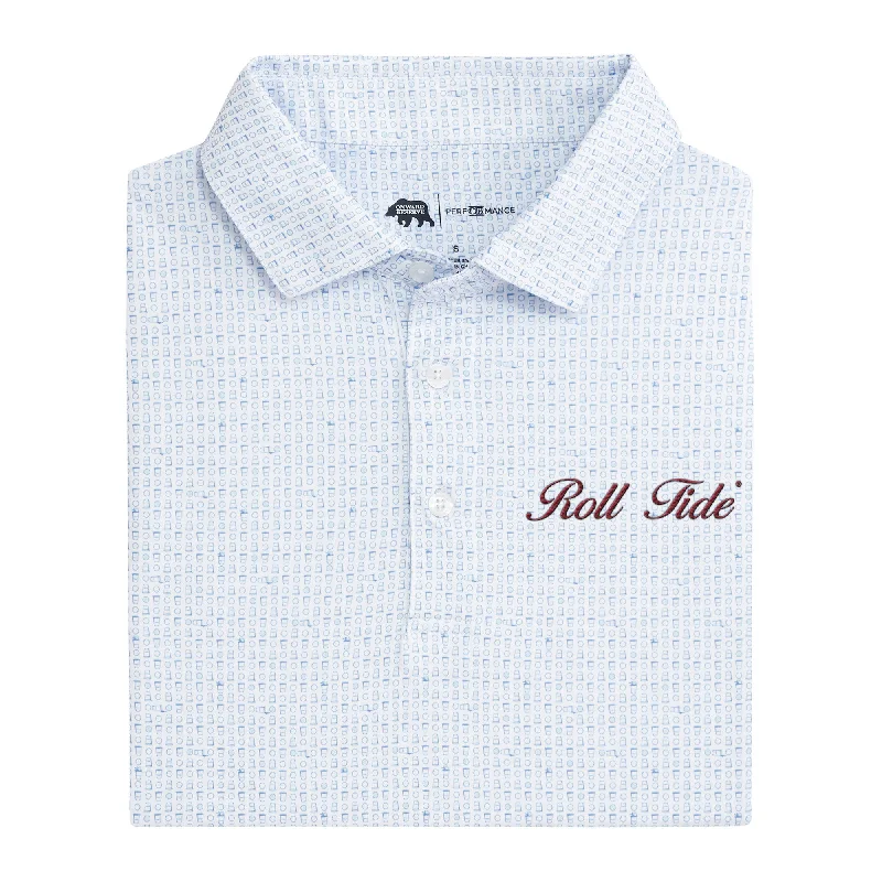 Men's athletic polo shirt-Roll Tide Vintage Script Tailgate Games Printed Performance Polo - Open Air