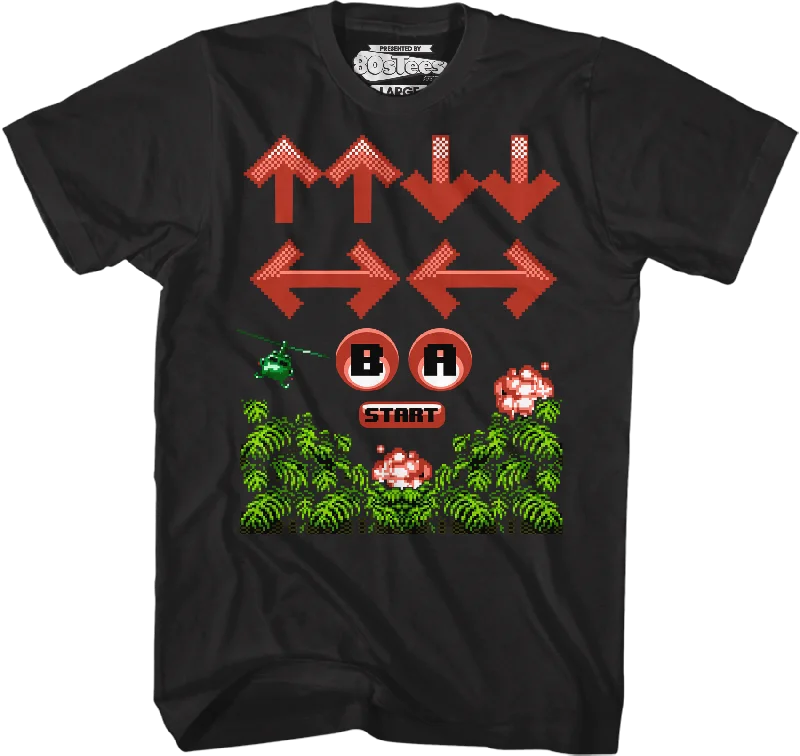 Contra Cheat Code 30 Lives T-Shirt