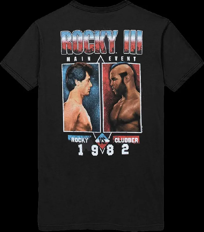 Front & Back Rocky vs. Clubber Rocky III T-Shirt