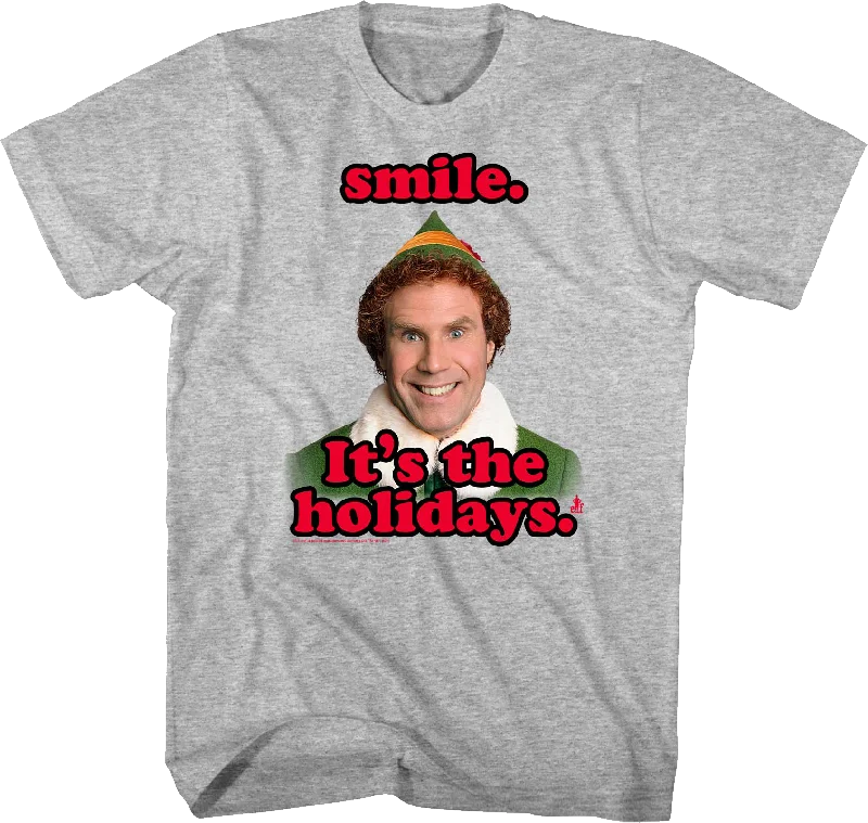 Smile It's The Holidays Elf T-Shirt