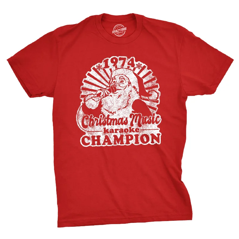 Christmas Music Karaoke Champion Men's T Shirt