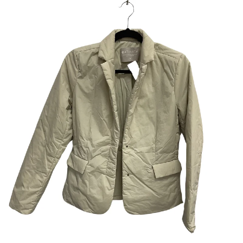 Men's adventure-ready trench coat-Jacket Puffer & Quilted By Athleta In Beige, Size: S