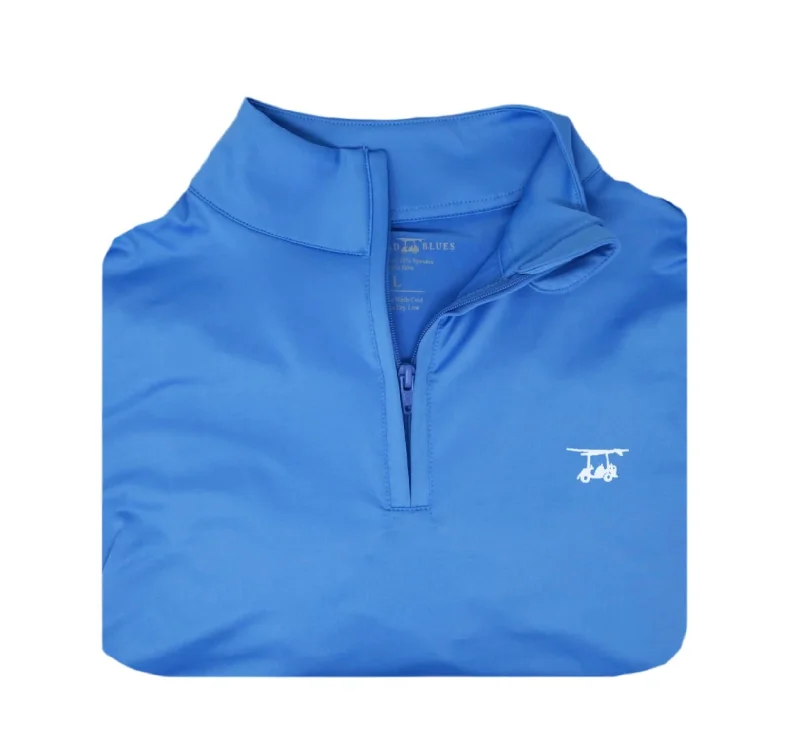 Men's relaxed fit casual jacket-Men's Ocean View Regatta Qzip In Blue