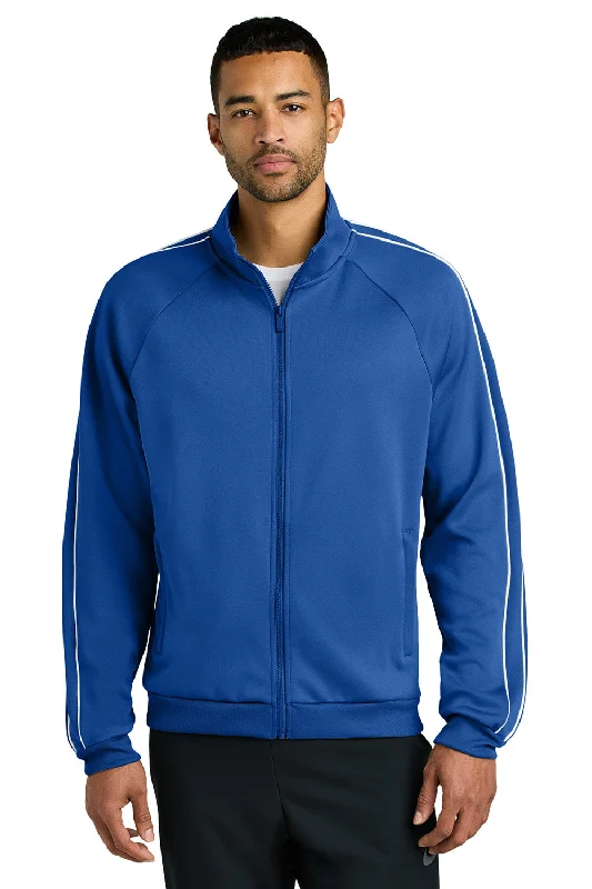 Men's lightweight utility jacket-Nike Mens Full Zip Track Jacket - Game Royal Blue - New