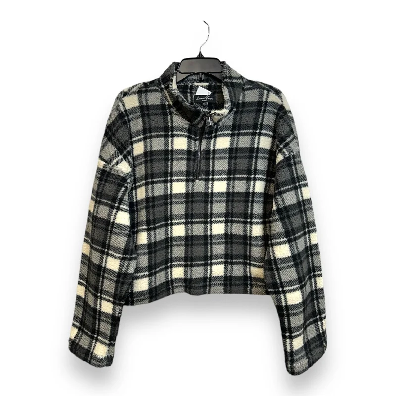 Men's durable field jacket-Jacket Fleece By Love Tree In Plaid Pattern, Size: L