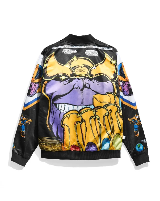 Men's organic rain jacket-Thanos Fanimation Satin Jacket