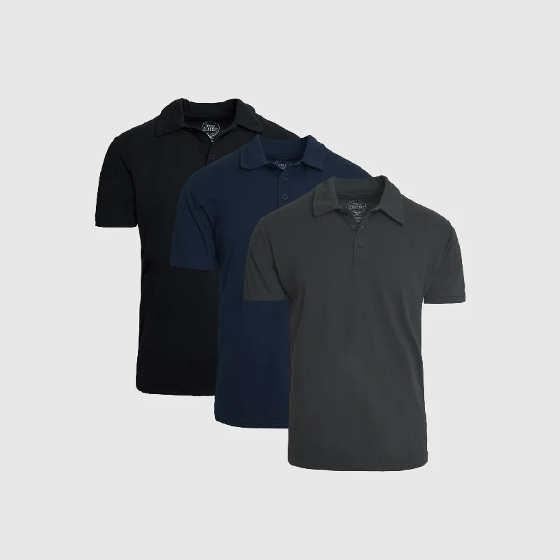 Men's relaxed fit polo shirt-The Staple Polo 3-Pack