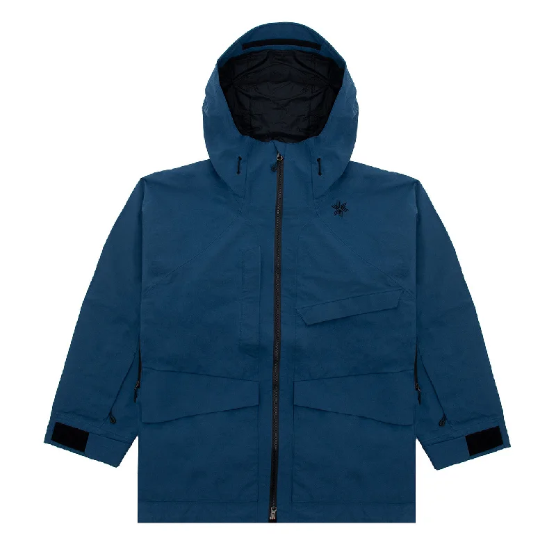 Men's organic windbreaker-Goldwin GORE-TEX 2L Work Pocket Jacket Navy Blue