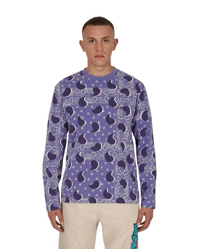 Big Paisley Longsleeve T-Shirt Blue