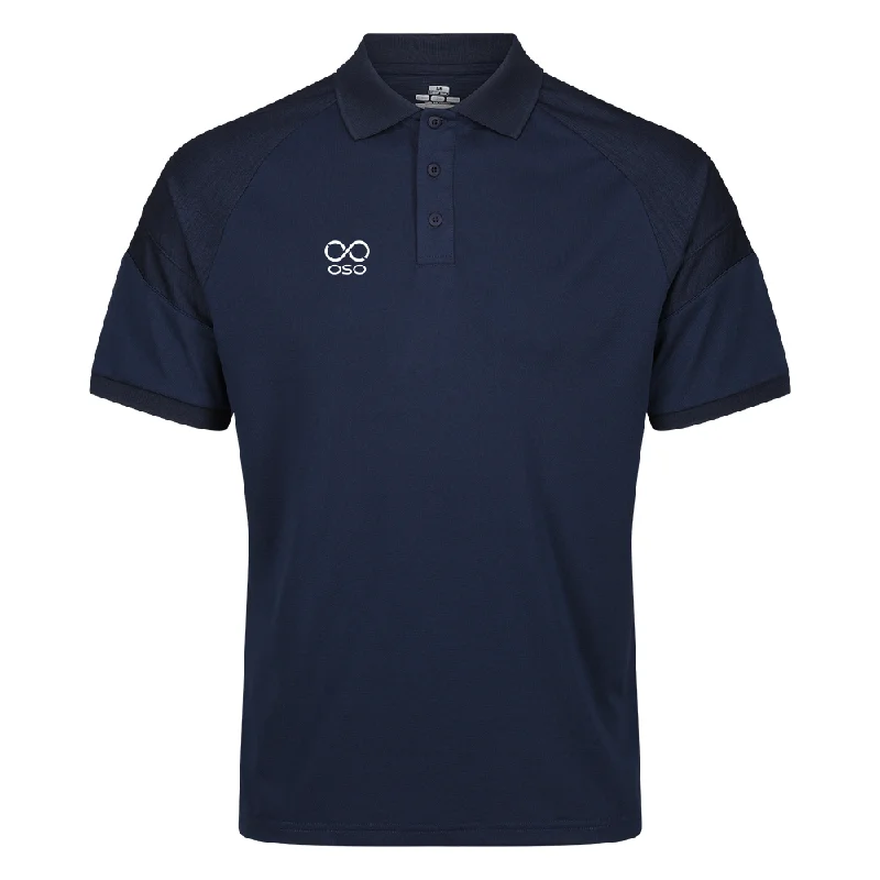 Men's anti-odor polo shirt-OSO Kinetic Polo - Navy/navy