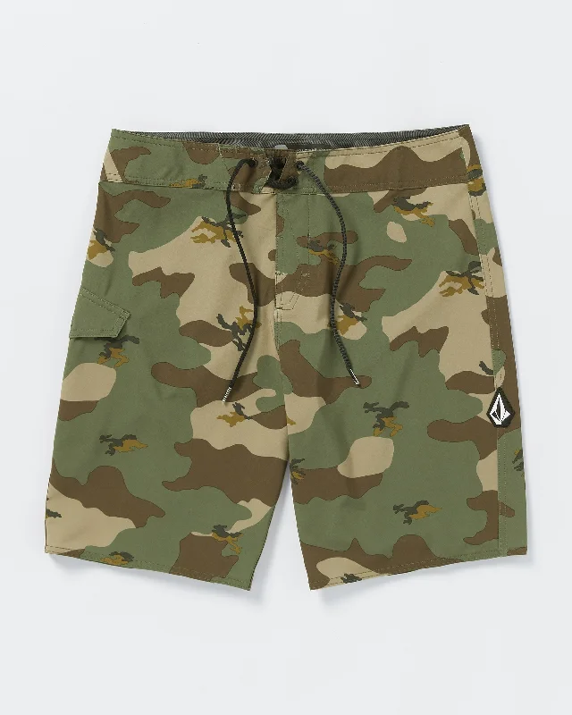 Men's pull-on shorts-Lido Solid Mod-Tech Trunks - Camouflage