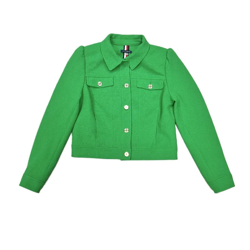 Men's gym performance jacket-Jacket Shirt By Tommy Hilfiger In Green, Size: M