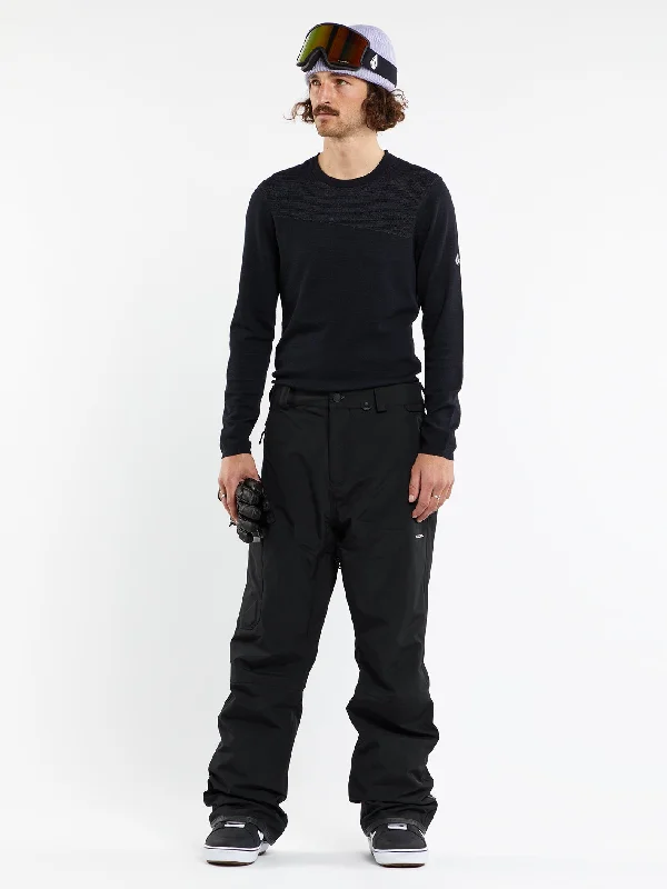 Men's gym performance casual pants-Mens L Gore-Tex Pants - Black