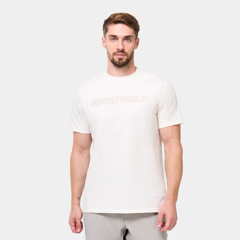 Wordmark Regular Gym Tee - Pearl White