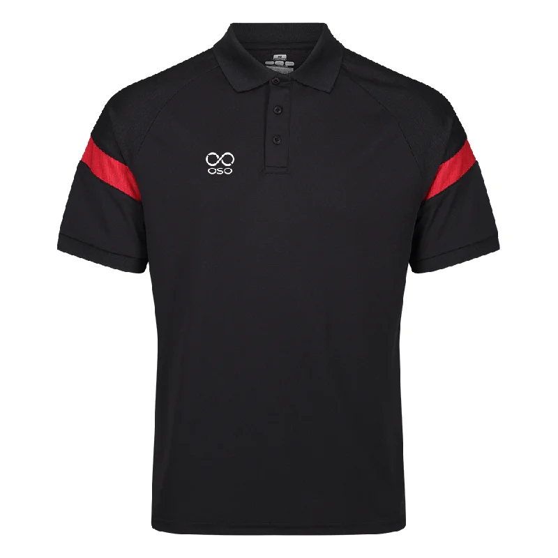 Men's retro polo shirt-OSO Kinetic Polo - Black / Red