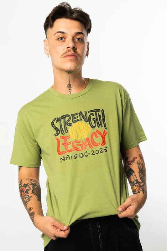 Strength, Vision & Legacy NAIDOC 2025 Kiwi Cotton Crew Neck Unisex T-Shirt