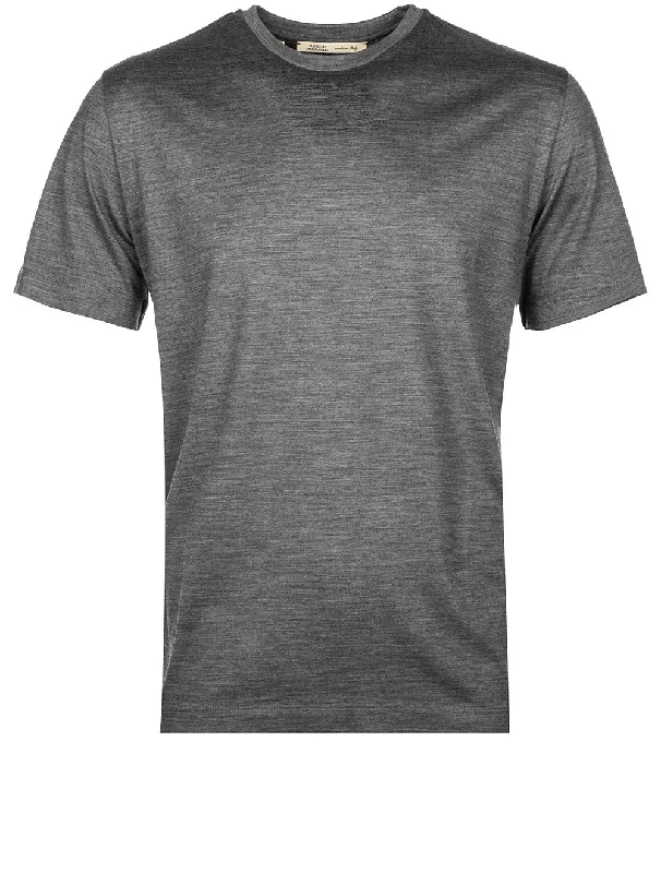 Short Sleeve Wool T-shirt Grey