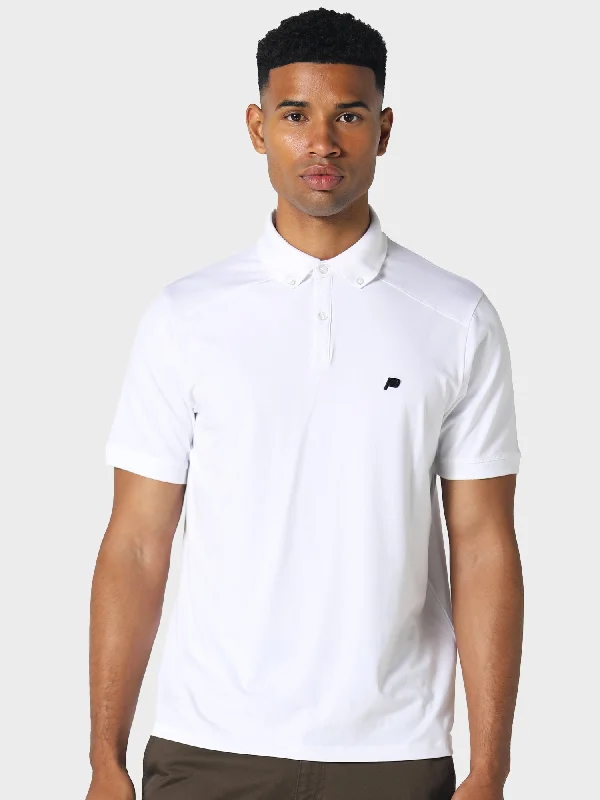 Men's neutral polo shirt-Neptune White Polo Shirt