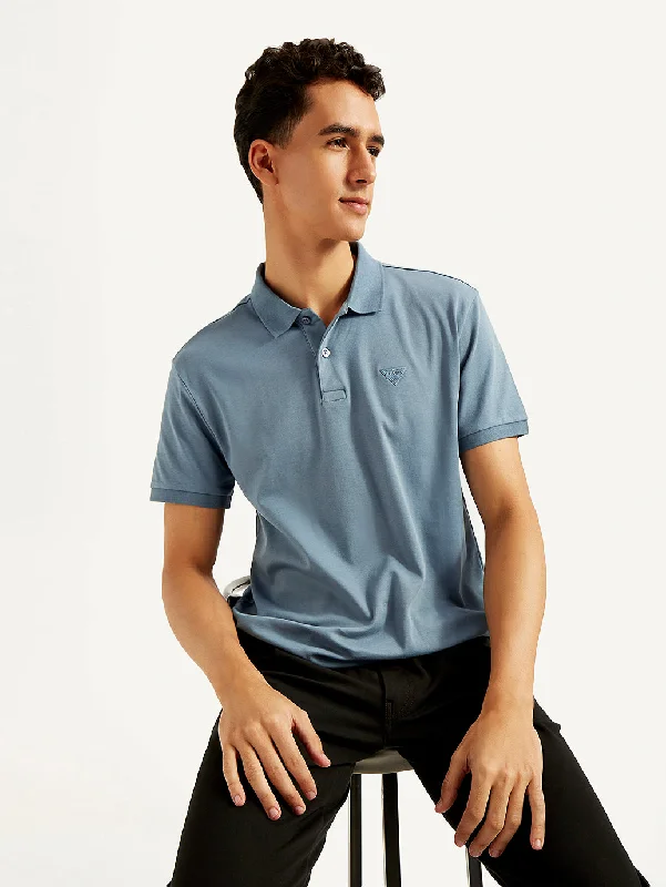 Men's Solid Slim Fit Polo T-shirt