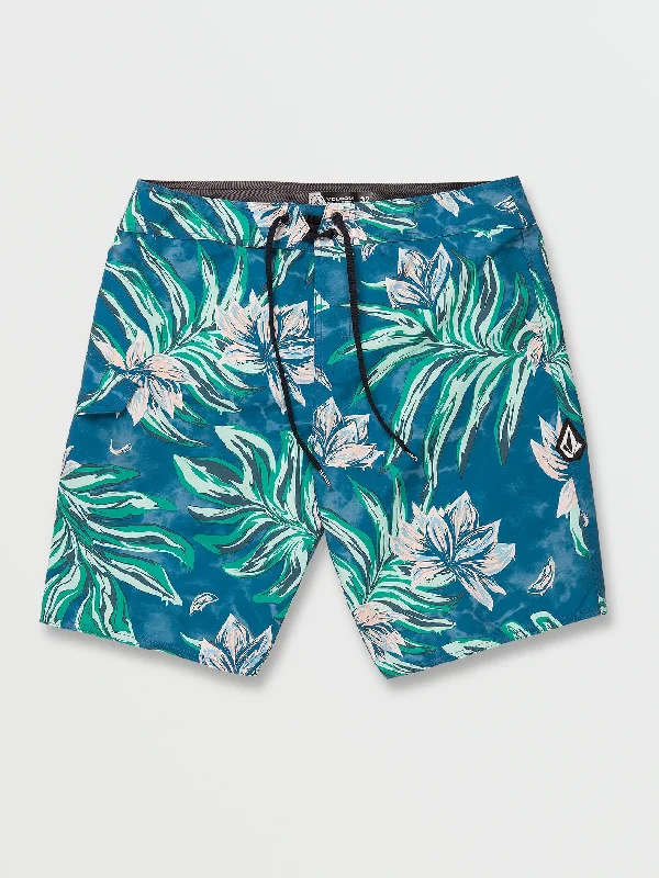 Men's beach shorts-Polydactal Mod-Tech Trunks - Aged Indigo