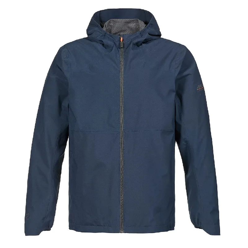 Men's antibacterial puffer jacket-Musto Land Rover Lite Rain Jacket Navy