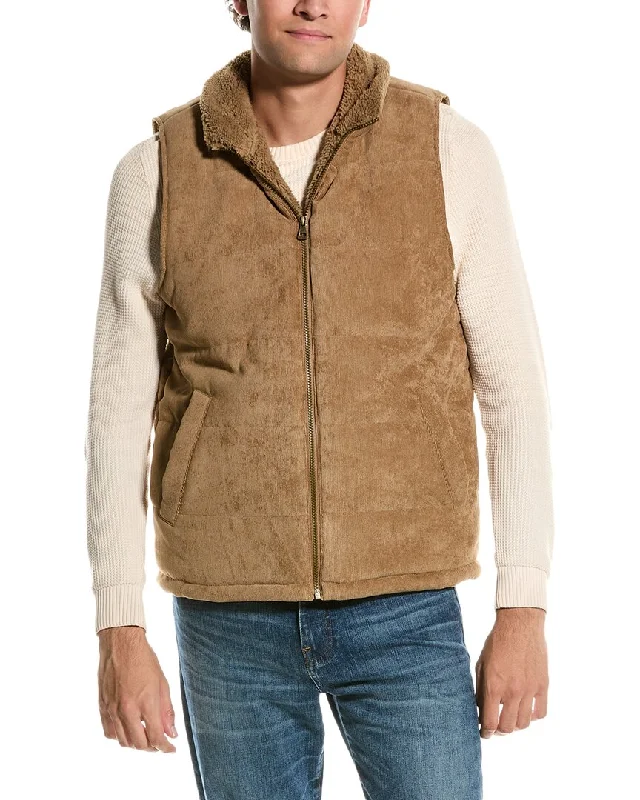 Men's fashionable puffer jacket-WEATHERPROOF VINTAGE Corduroy Puffer Vest