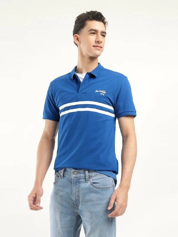 Men's Striped Polo T-Shirt