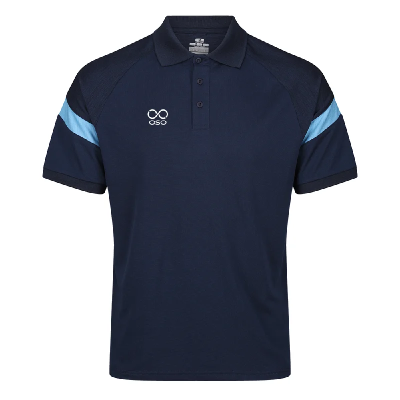 Men's soft polo shirt-OSO Kinetic Polo - Navy / Sky