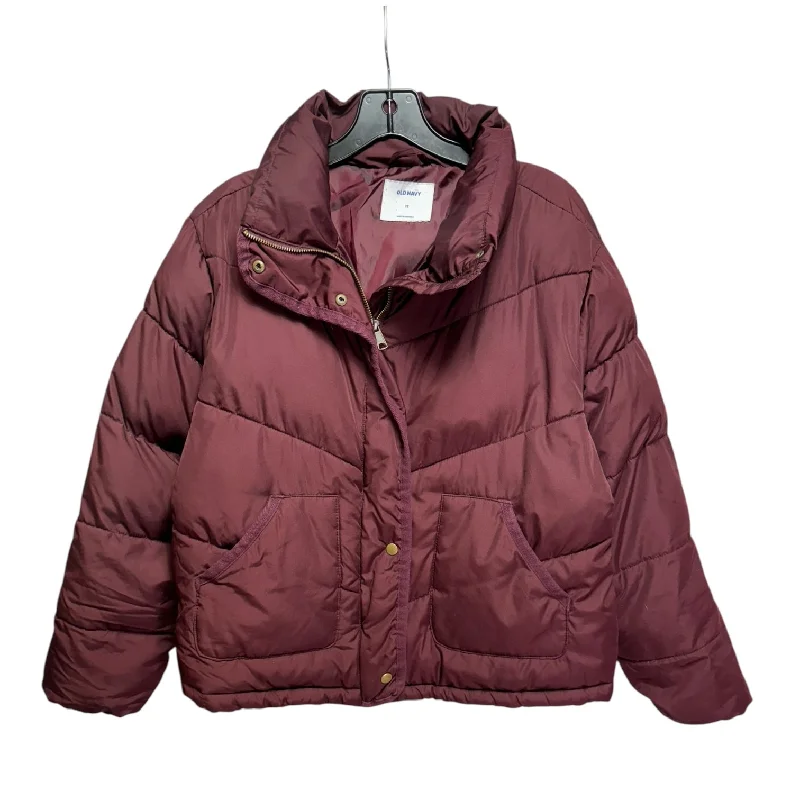 Men's breathable utility coat-Jacket Puffer & Quilted By Old Navy In Maroon, Size: Xs