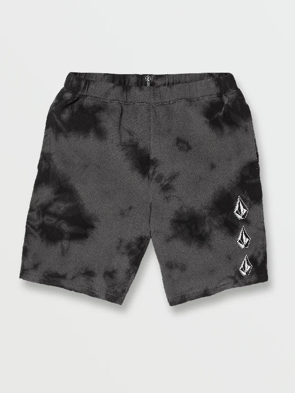 Men's affordable shorts-Iconic Stone Plus Fleece Shorts - Black