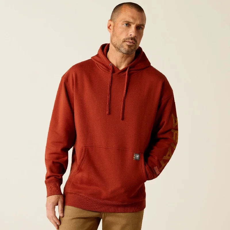 Men's active hoodie-Ariat Men's Rebar Graphic Hooded Sweatshirt