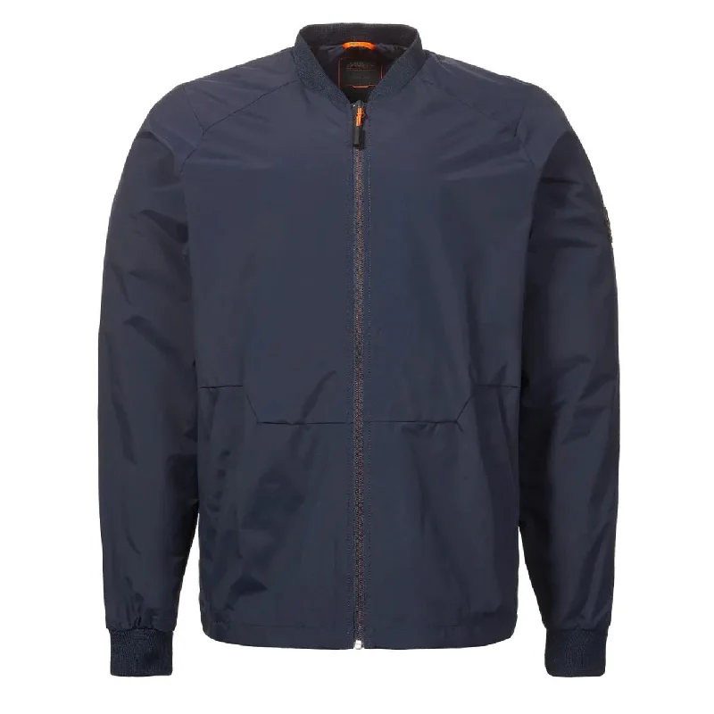 Men's wrinkle-resistant utility coat-Musto Land Rover Tech Bomber Navy