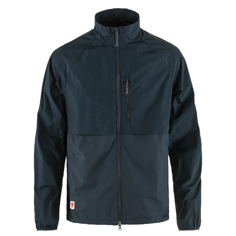 Men's organic utility jacket-Fjallraven High Coast Hybrid Wind Jacket Dark Navy