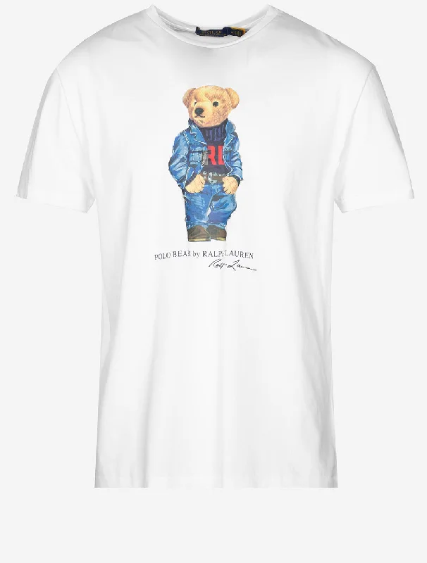 Classic Fit Polo Bear Jersey T-Shirt White