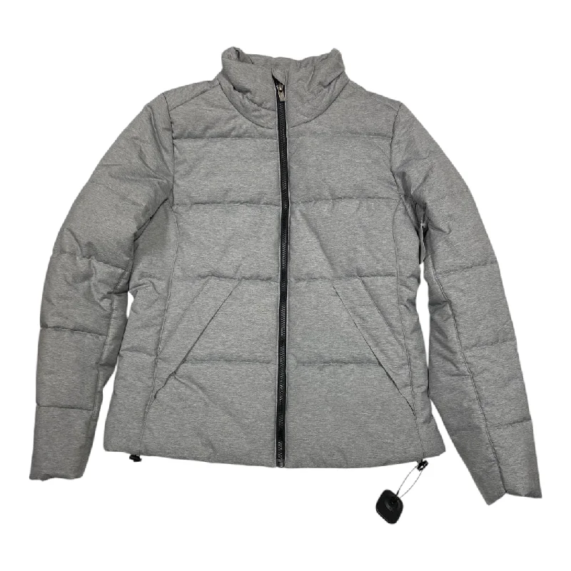 Men's quick-dry utility jacket-Jacket Puffer & Quilted By Lucy In Grey, Size: M