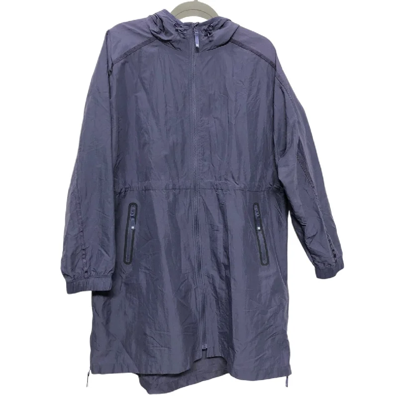 Men's breathable raincoat-Jacket Windbreaker By Flx In Purple, Size: L