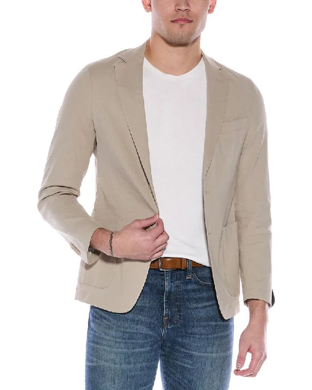 Men's cooling windbreaker-BOSS Hugo Boss Slim Fit Linen-Blend Blazer