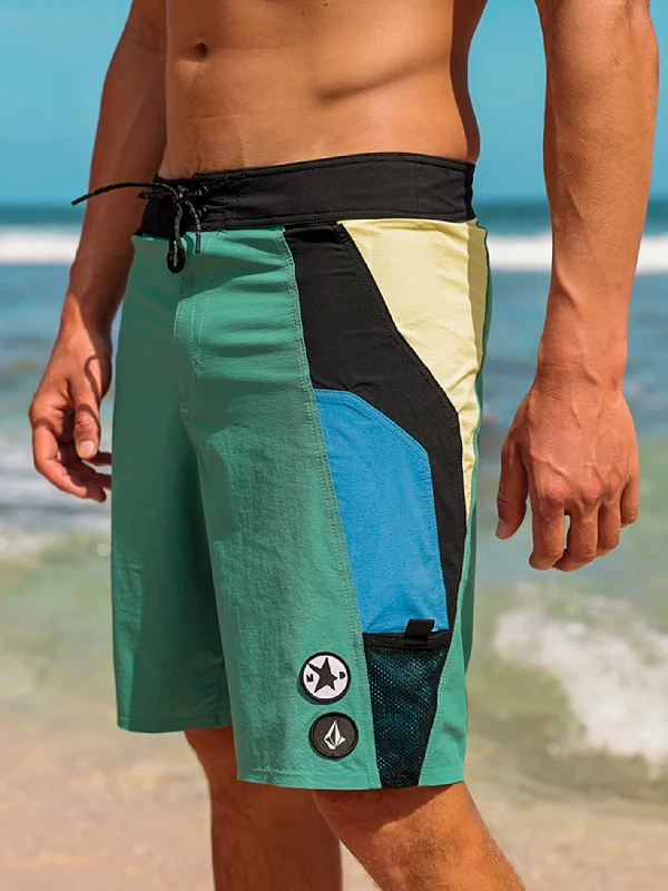 Men's vintage shorts-Surf Vitals Noa Deane Liberator Trunks - Pine