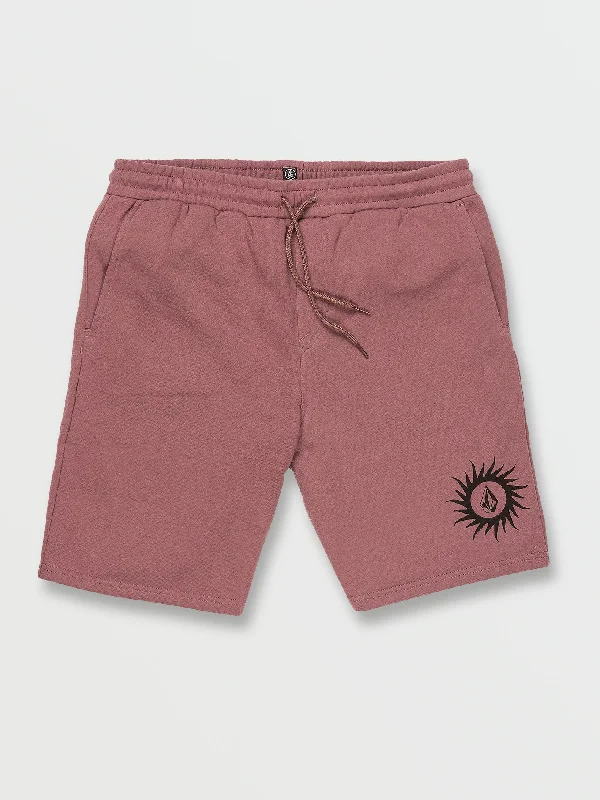 Men's ethical shorts-Booker Fleece Shorts - Bordeaux Brown